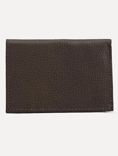 Carteira Calvin Klein Jeans Porta Cartão Couro Floater Queima Logo Marrom