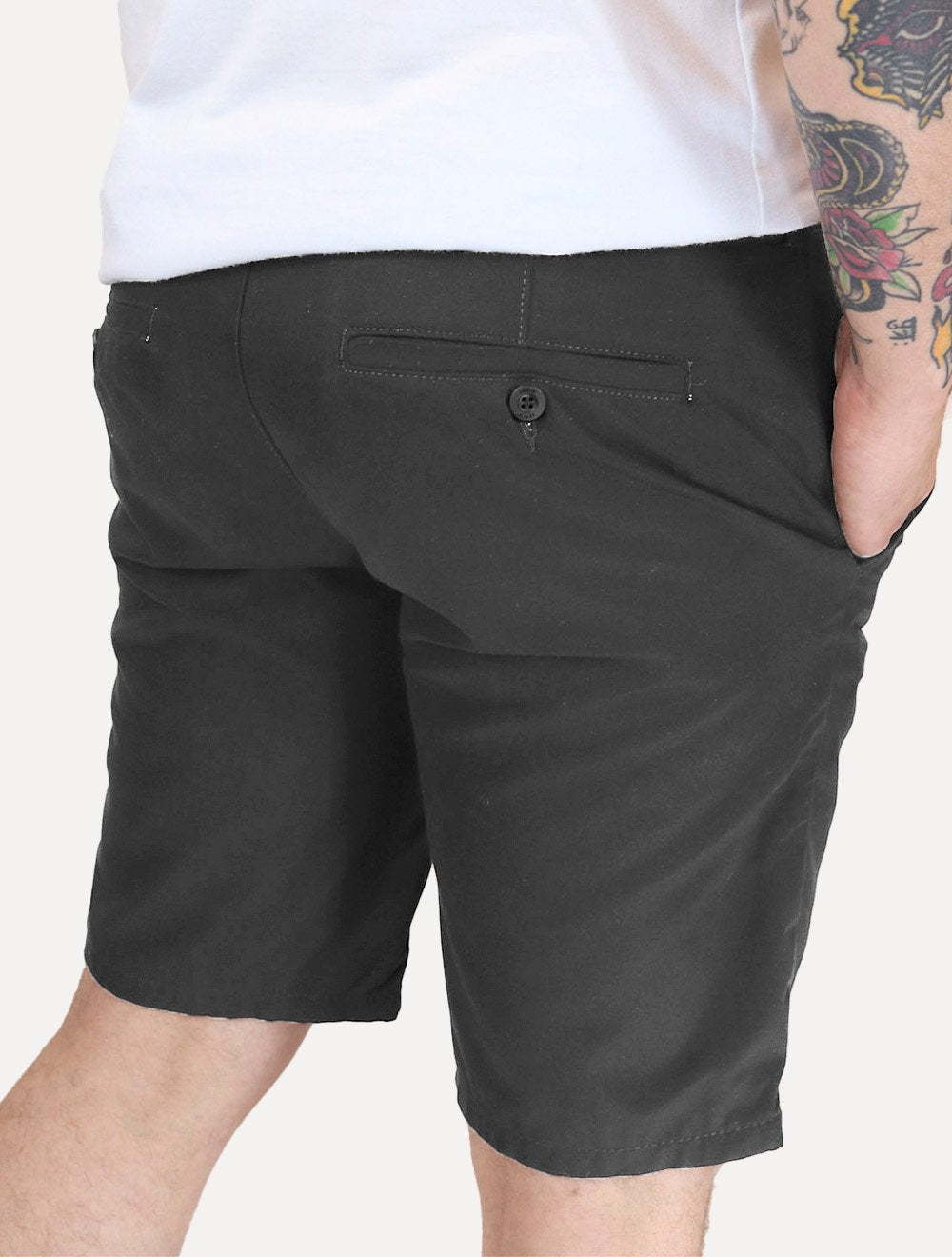 Bermuda Levis Masculina Sarja Chino Straight Cinza Escuro