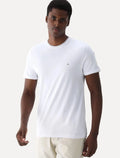 Camiseta Aramis Masculina Grey Friso Gola Branca