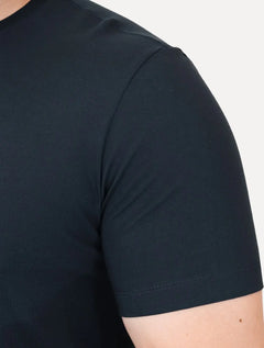 Camiseta Calvin Klein Jeans Masculina Egyptian Cotton CK Rubber Badge Azul Marinho