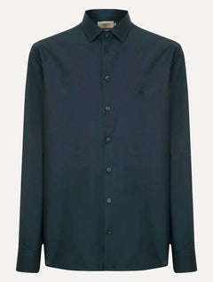 Camisa Dudalina Masculina Slim Superfine Cotton Azul Marinho