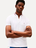 Polo Tommy Hilfiger Masculina Slim Tipped Gola Portuguesa Branca