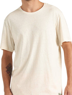 Camiseta Colcci Masculina Regular Linho Off-White Mescla