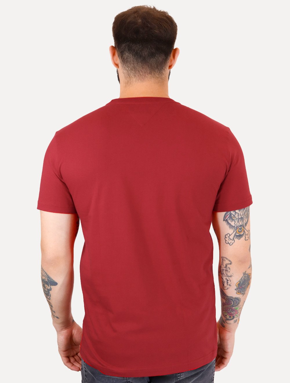 Camiseta Tommy Hilfiger Masculina Inverse Climate Tee Logo Vermelha