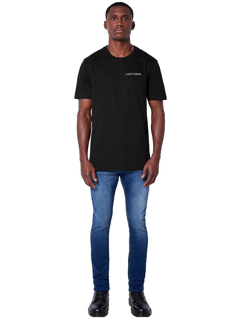 Camiseta John John Masculina Slim 3D Front Logo Preta