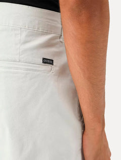 Bermuda Guess Masculina Chino Stretch Off-White