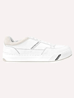 Tênis Calvin Klein Jeans Masculino Couro Sash Logo Basico Branco