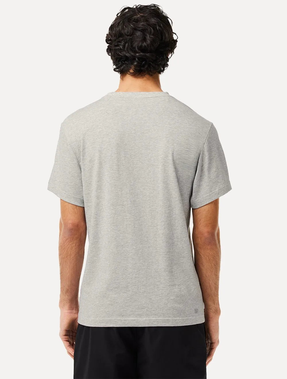Camiseta Lacoste Masculina Regular Sport Dry Print Croco Cinza Mescla