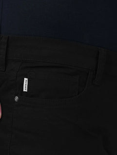 Bermuda King & Joe Masculina Slim Sarja 2X1 Five Pockets Preto