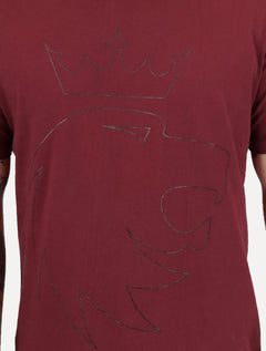 Camiseta Von der Volke Masculina Origineel Outline Crown Marsala