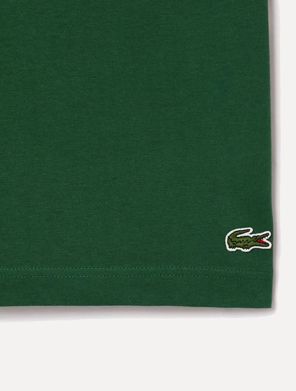 Camiseta Lacoste Masculina Jersey Croco Signature Logo Verde Escuro