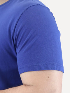 Camiseta Tommy Jeans Masculina Slim Linear Chest Azul Royal