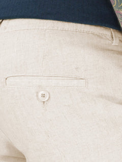 Bermuda Calvin Klein Jeans Masculina Cadarço Linen Caqui