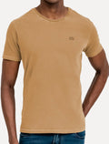 Camiseta King & Joe Masculina Estonada Basic Dark Small Logo Marrom