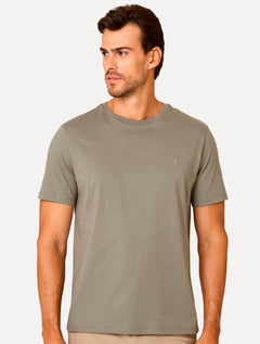 Kit Camisetas Dudalina Malha Verde Listrado e Verde Médio