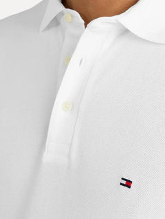 Polo Tommy Hilfiger Masculina Slim Piquet 1985 Branca