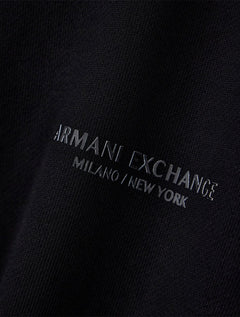 Moletom Armani Exchange Masculino Com Capuz Full Zip Subtle Logo Preto