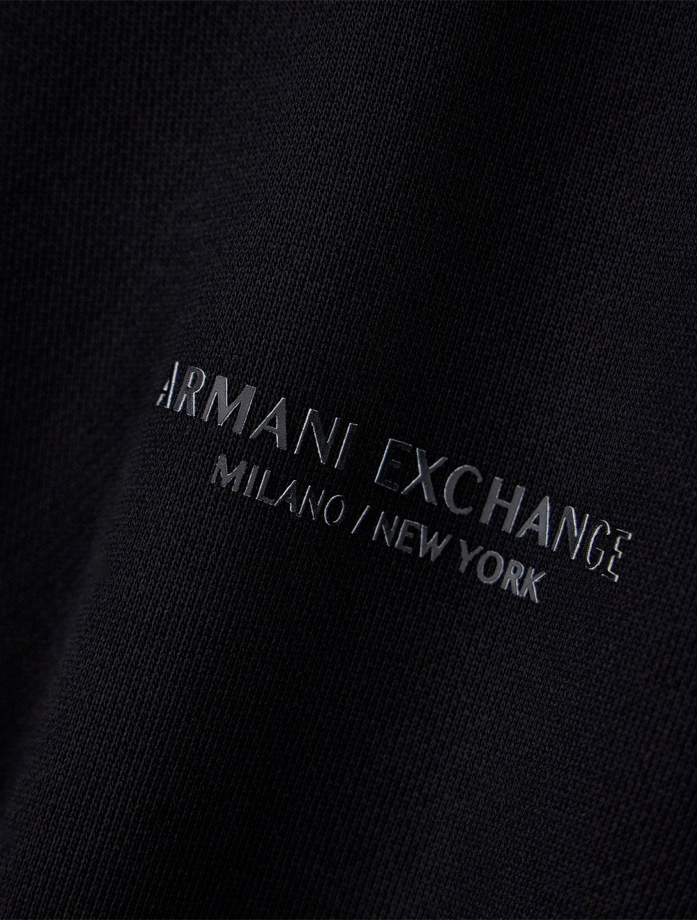 Moletom Armani Exchange Masculino Com Capuz Full Zip Subtle Logo Preto