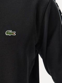 Moletom Lacoste Masculino C-Neck Jogger Logo Stripe Preto