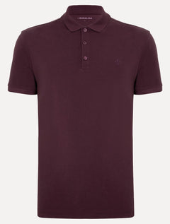 Polo Dudalina Piquet Essentials Cotton Basica Modal Roxo Escuro