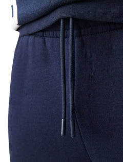 Calça Lacoste Moletom Masculina Side Sash Brand Recorte Azul Marinho