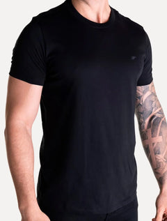 Camiseta Ellus Masculina Pima Cotton Mirror Classic Preta