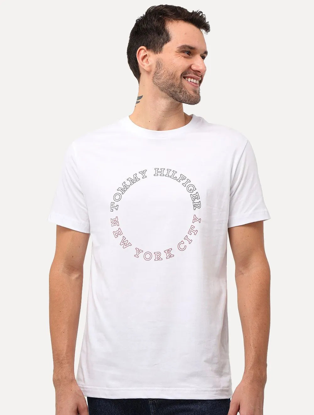 Camiseta Tommy Hilfiger | Monotype Roundle Logo Branca