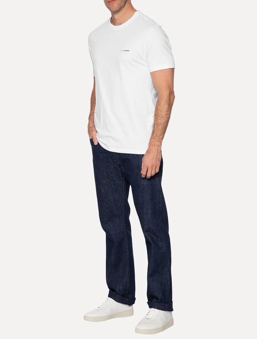 Camiseta Aramis Masculina Estampa Assinatura 1995 Peito Branco