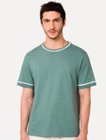Camiseta Dudalina Masculina Flame Bicolor Verde Médio