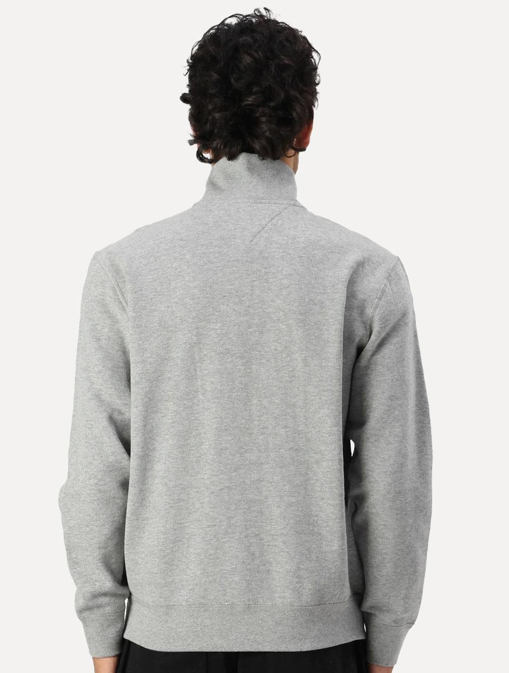 Moletom Tommy Hilfiger Masculino Essential Terry Zip-Thru Cinza Mescla
