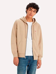 Moletom Levis Masculino Full Zip Hoodie Icon Cáqui