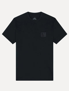 Camiseta Armani Exchange Masculina Regular Rubber AX Logo Azul Marinho