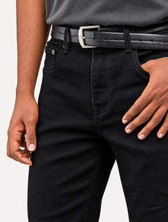 Calça Tommy Hilfiger Masculina Slim Straight Denton Chelsea Preta