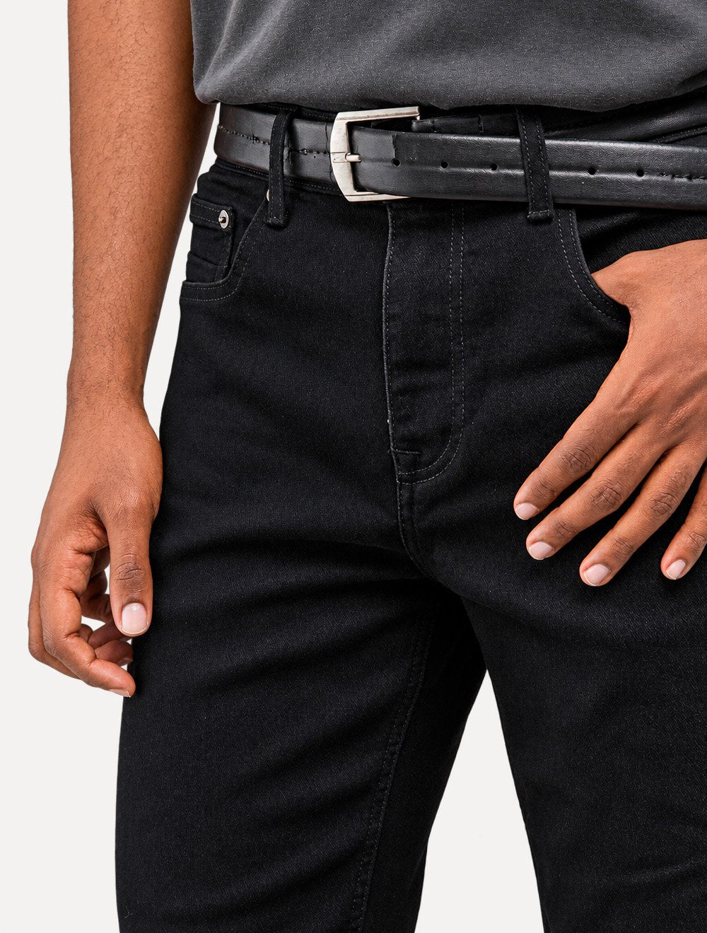 Calça Tommy Hilfiger Masculina Slim Straight Denton Chelsea Preta