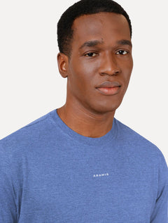 Camiseta Aramis Masculina Estampa Costas Barcode Azul Royal Mescla