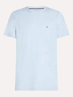 Camiseta Tommy Hilfiger Masculina Slim Fit Essential Stretch Azul Claro