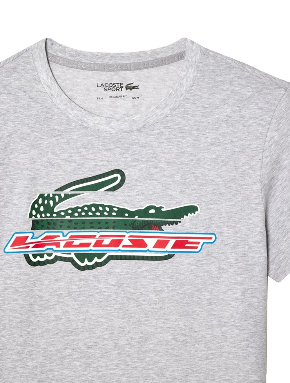 Camiseta Lacoste Masculina Regular Core Active Performance Branded Cinza