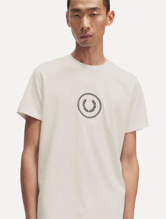 Camiseta Fred Perry Masculina Regular Circle Branding Branca