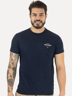Camiseta Tommy Hilfiger Masculina Monotype All American Azul  Marinho