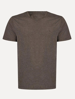 Camiseta Aramis Masculina Basic Lisa Mono Icon Marrom Claro Mescla
