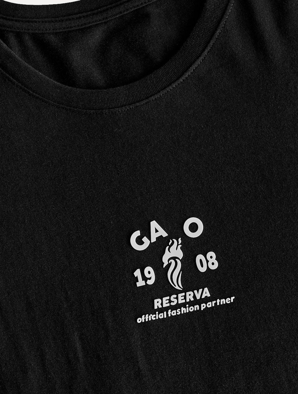 Camiseta Reserva Masculina Regular Galo 1908 Preta