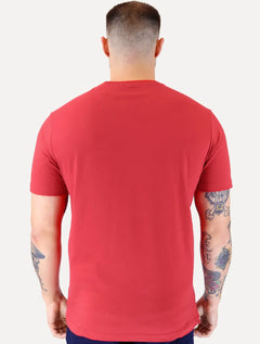 Camiseta Aramis Masculina Basic Lisa Dark Logo Vermelha