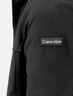 Jaqueta Calvin Klein Masculina Nylon Hoodie Windbreaker Preta