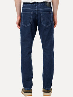 Calça King & Joe Jeans Masculina Slim Blue Black Soft Azul Médio