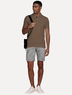 Polo Aramis Masculina Piquet Inner Detail Dark Logo Marrom