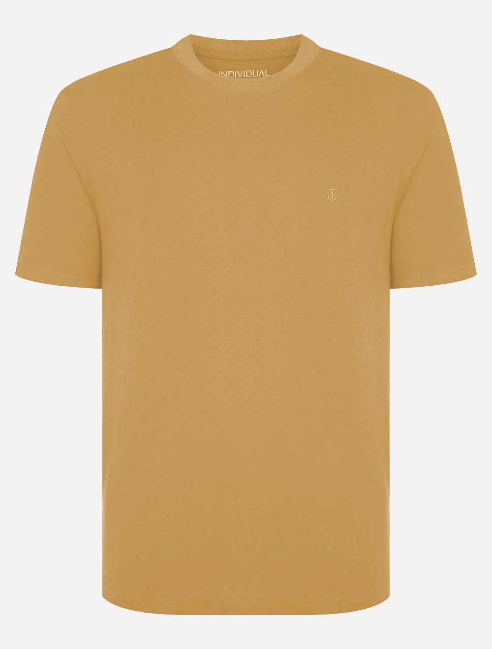 Camiseta Individual Masculina Comfort Pima Soft Touch Logo Amarelo Médio