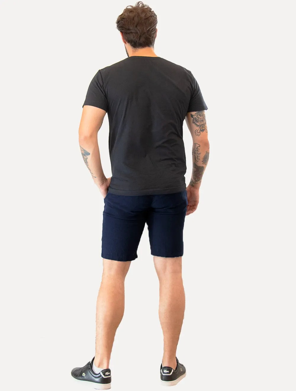 Bermuda Original Penguin Masculina Chino Stretch Linho Azul Marinho