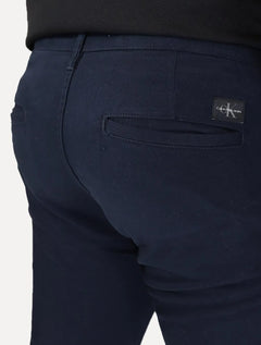 Calça Calvin Klein Jeans Masculina RE Issue Label Azul Marinho