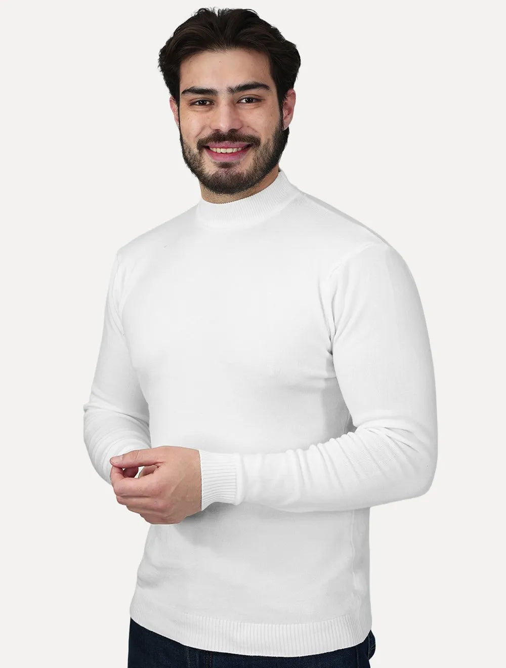 Suéter Dixen Masculino Tricot Basic Crewneck Off White