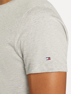 Camiseta Tommy Hilfiger Masculina Core Logo Tee Cinza Claro Mescla